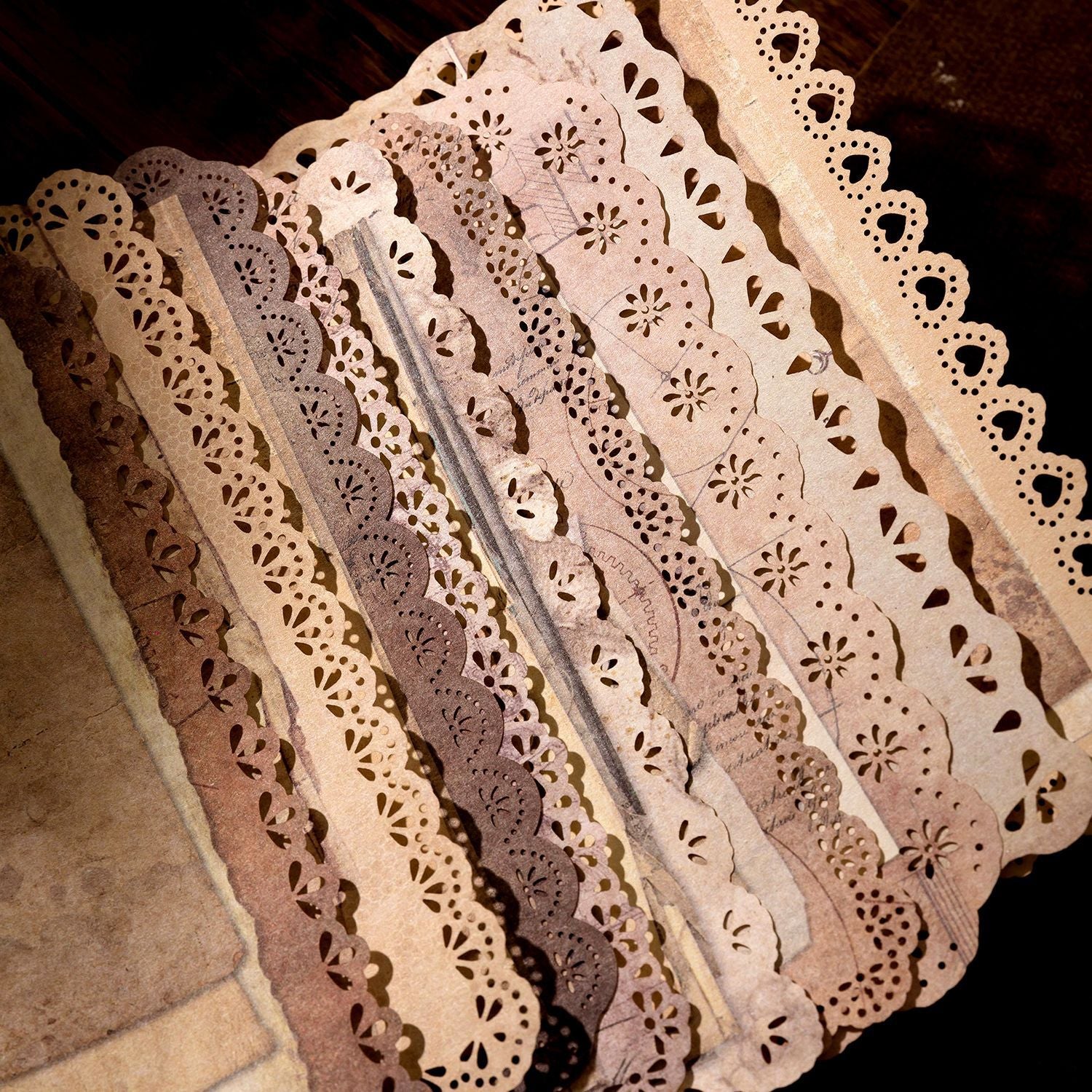 10 Pcs Lace Edge Journal Paper LAP01