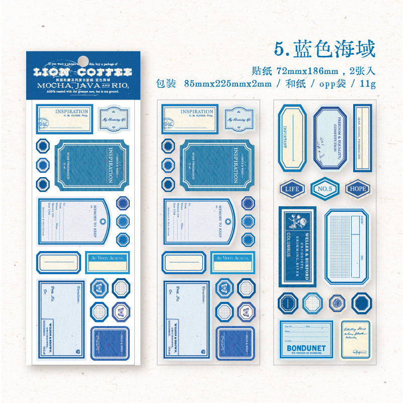 1 Pc Label Washi Stickers BQSC