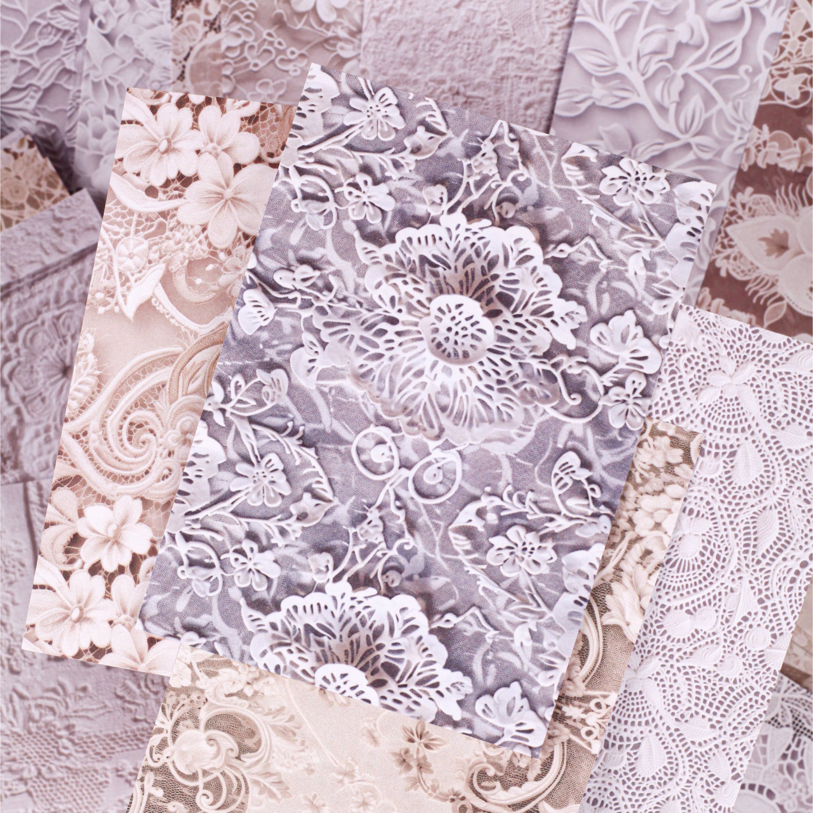 32 Sheets Vintage Lace Journal Paper LSXL