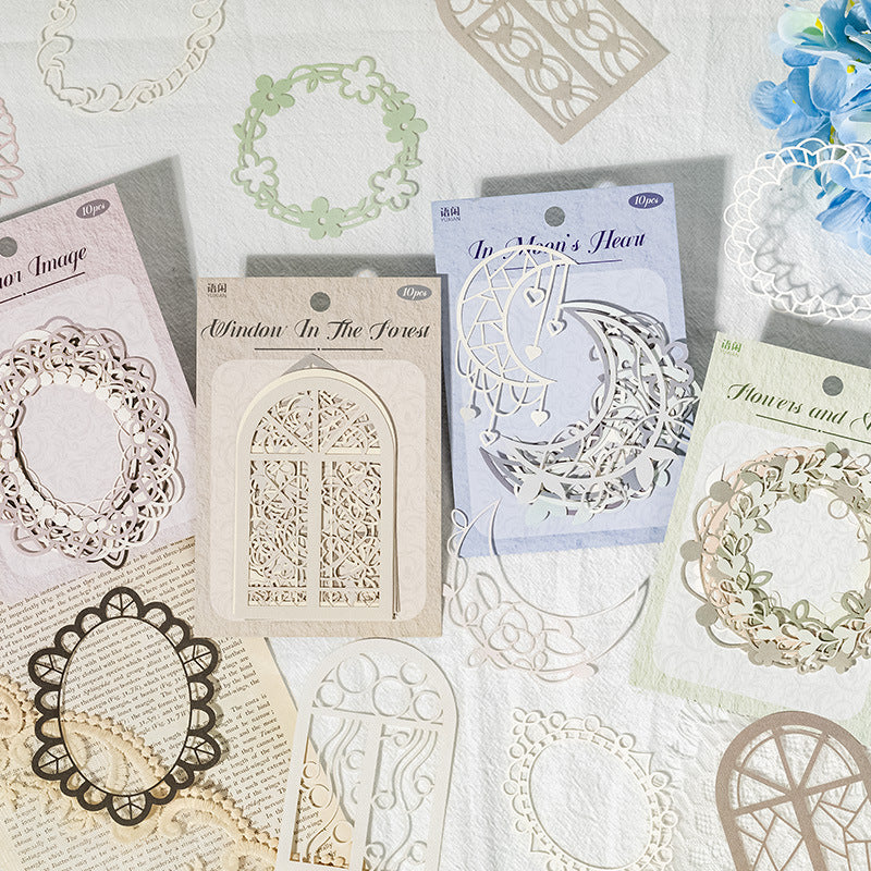 10 Pcs Cutout Scrapbook Paper ZYWS