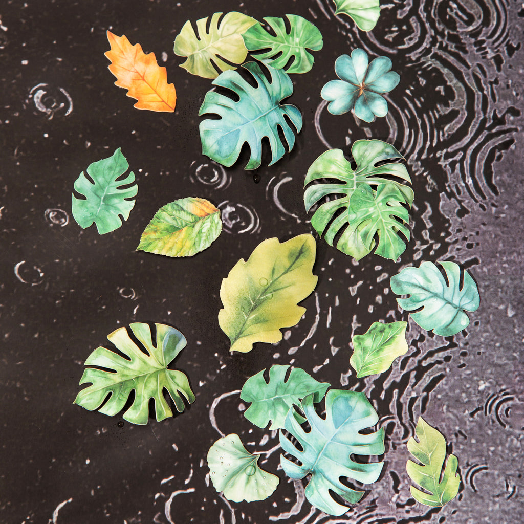 45 Pcs Leaf PET Stickers YPSY