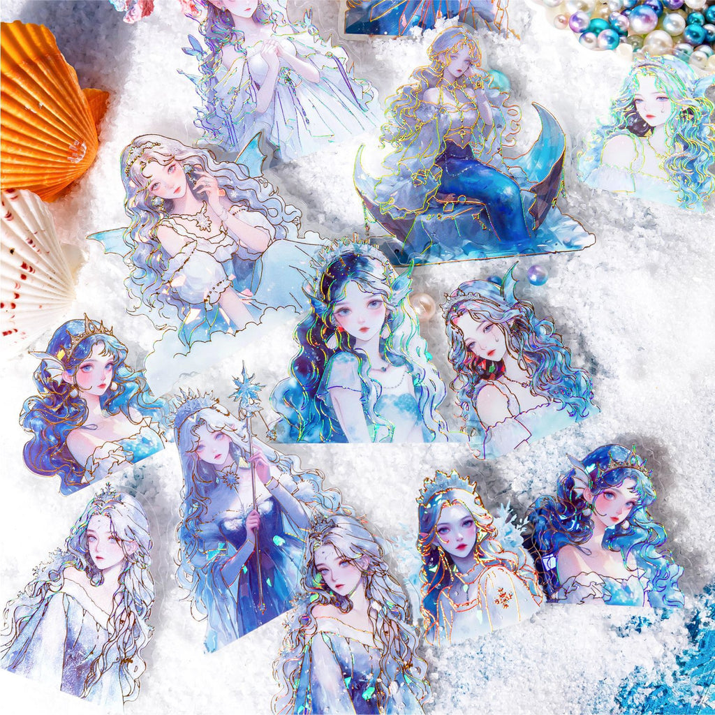 10 Pcs Fantasy Girl PET Stickers WJJL