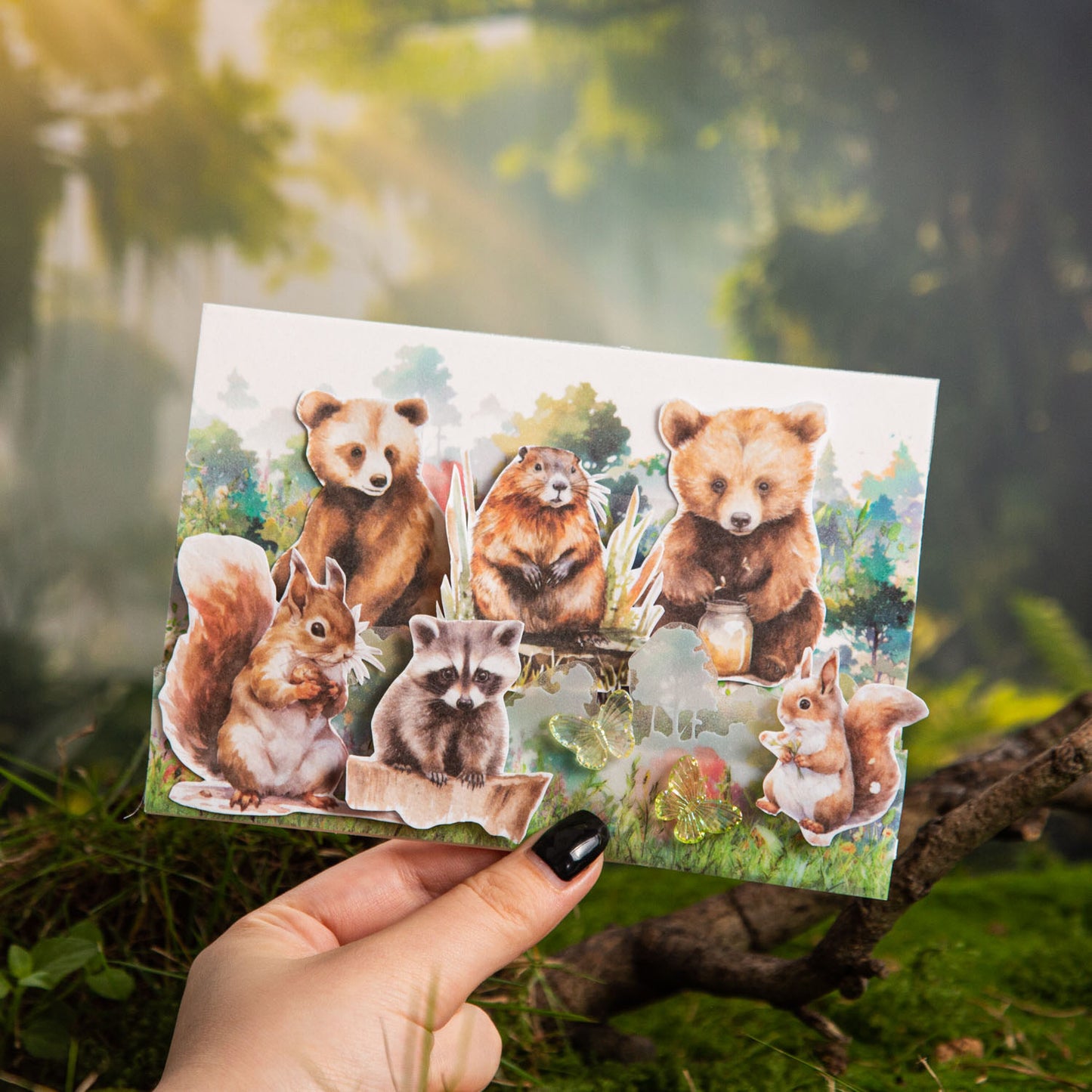 50 Pcs Animal PET Stickers DWZDY