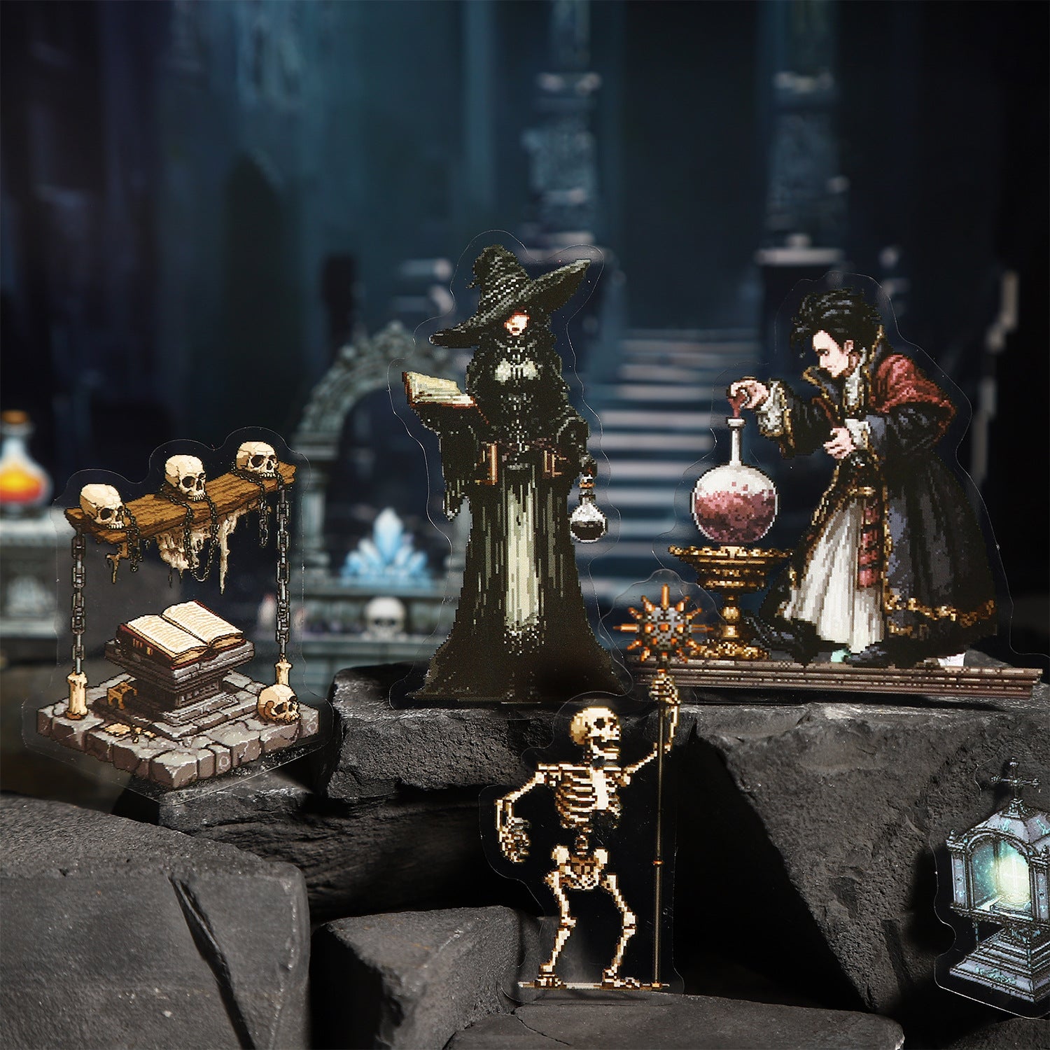 20 Pcs Dark Magic PET Stickers AHXS