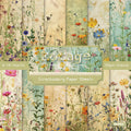 6 inch Vintage Floral Scrapbook Paper Pad SKP426