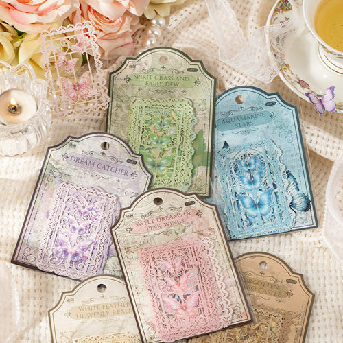 10 Pcs Lace Edge Butterfly Cutout Paper MDYX
