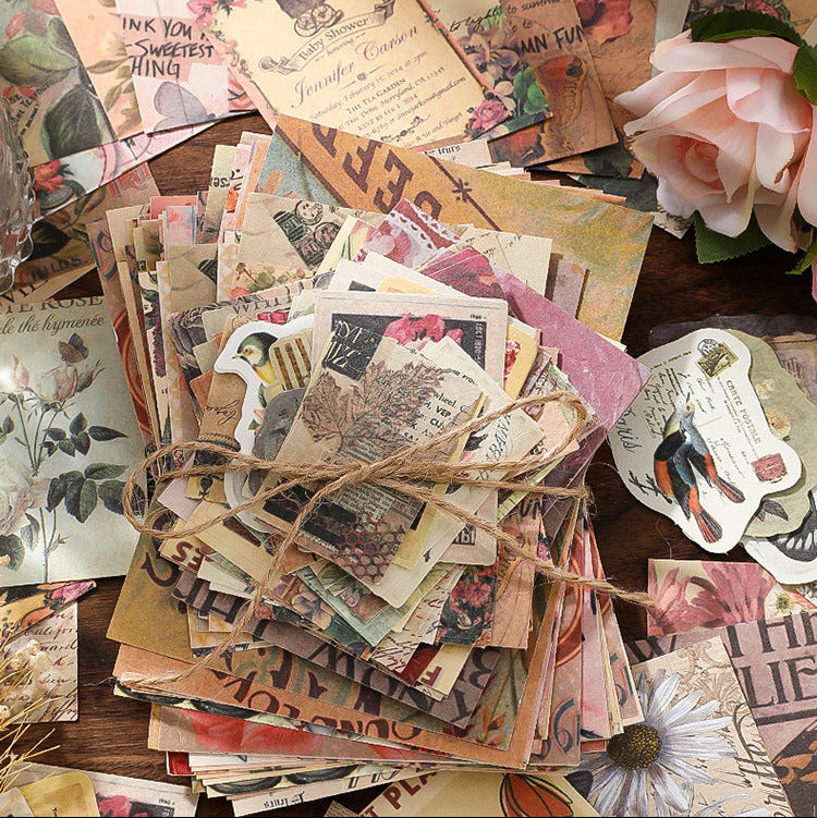 100 Pcs Victorian Floral Journal Paper VMP09