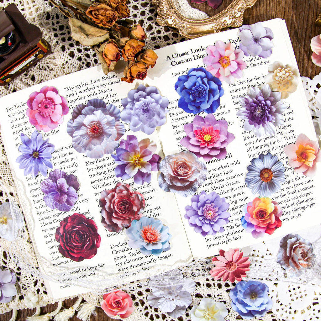 30 Pcs Flower Stickers HSJX