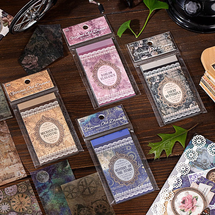 40 Pcs Vintage Scrapbook Paper FHJM