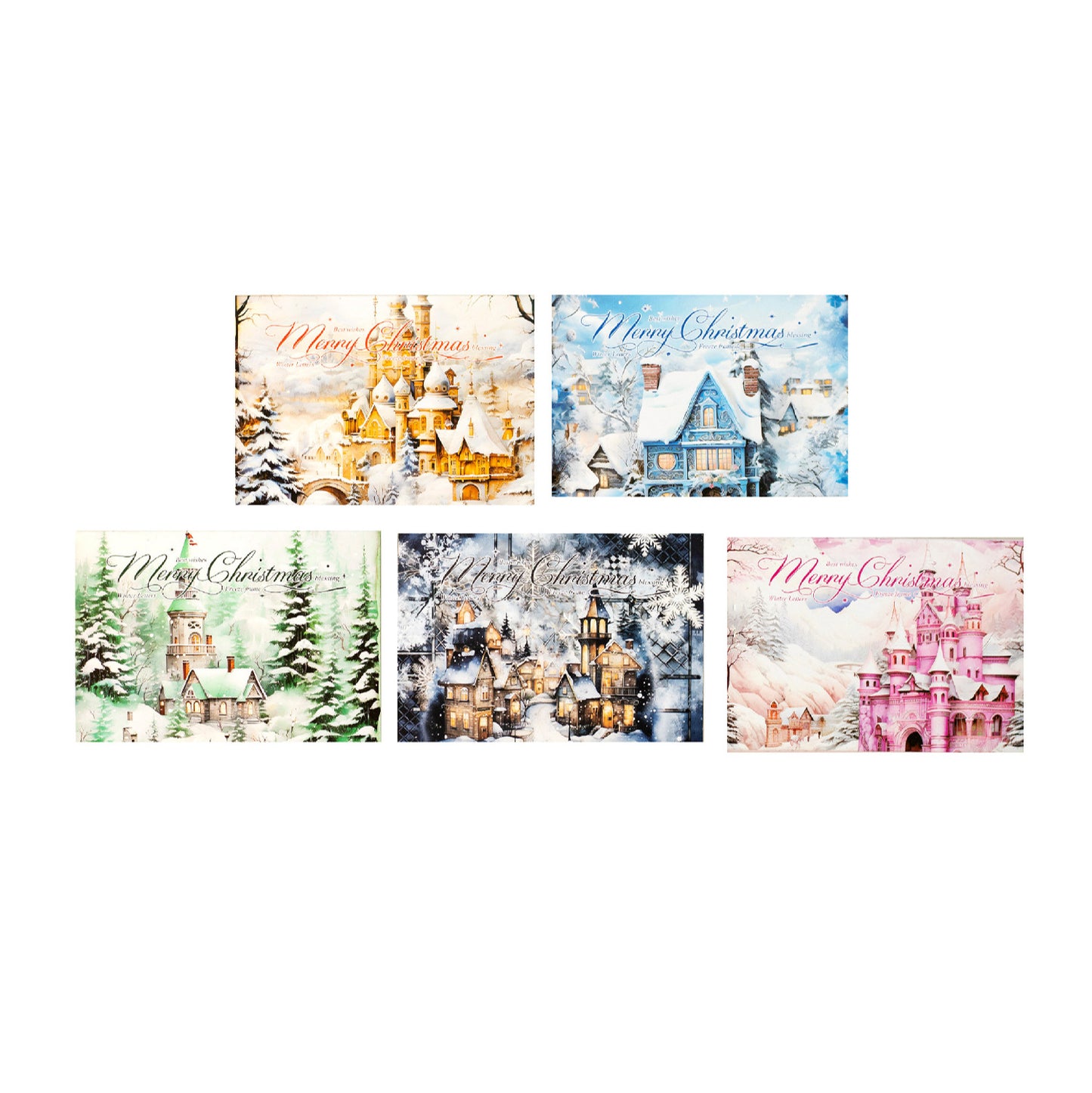 30 Pcs Christmas Postcard and PET Stickers DTDLX