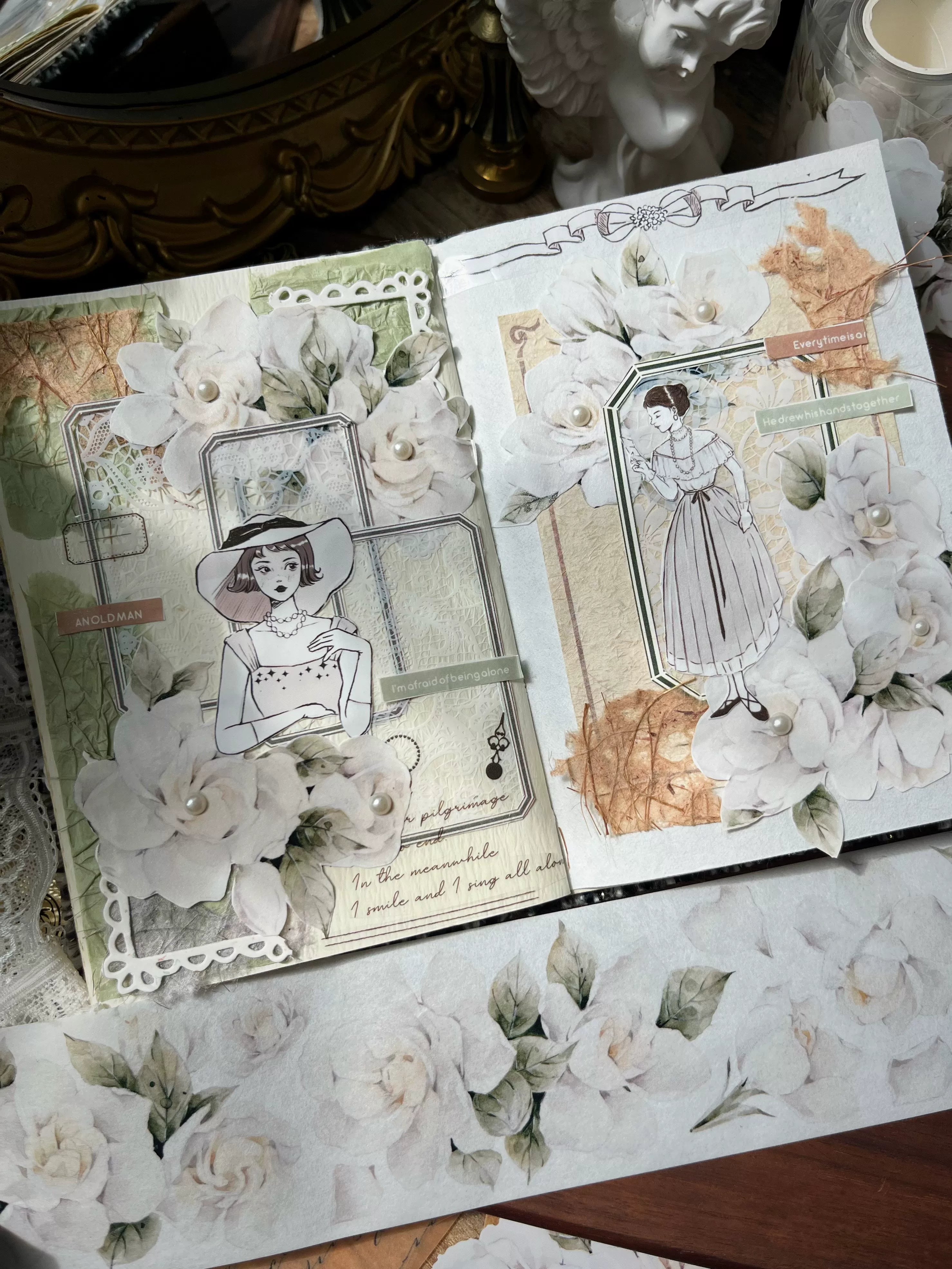 Floral Decorative Tape Rolls- Gardenia Reverie