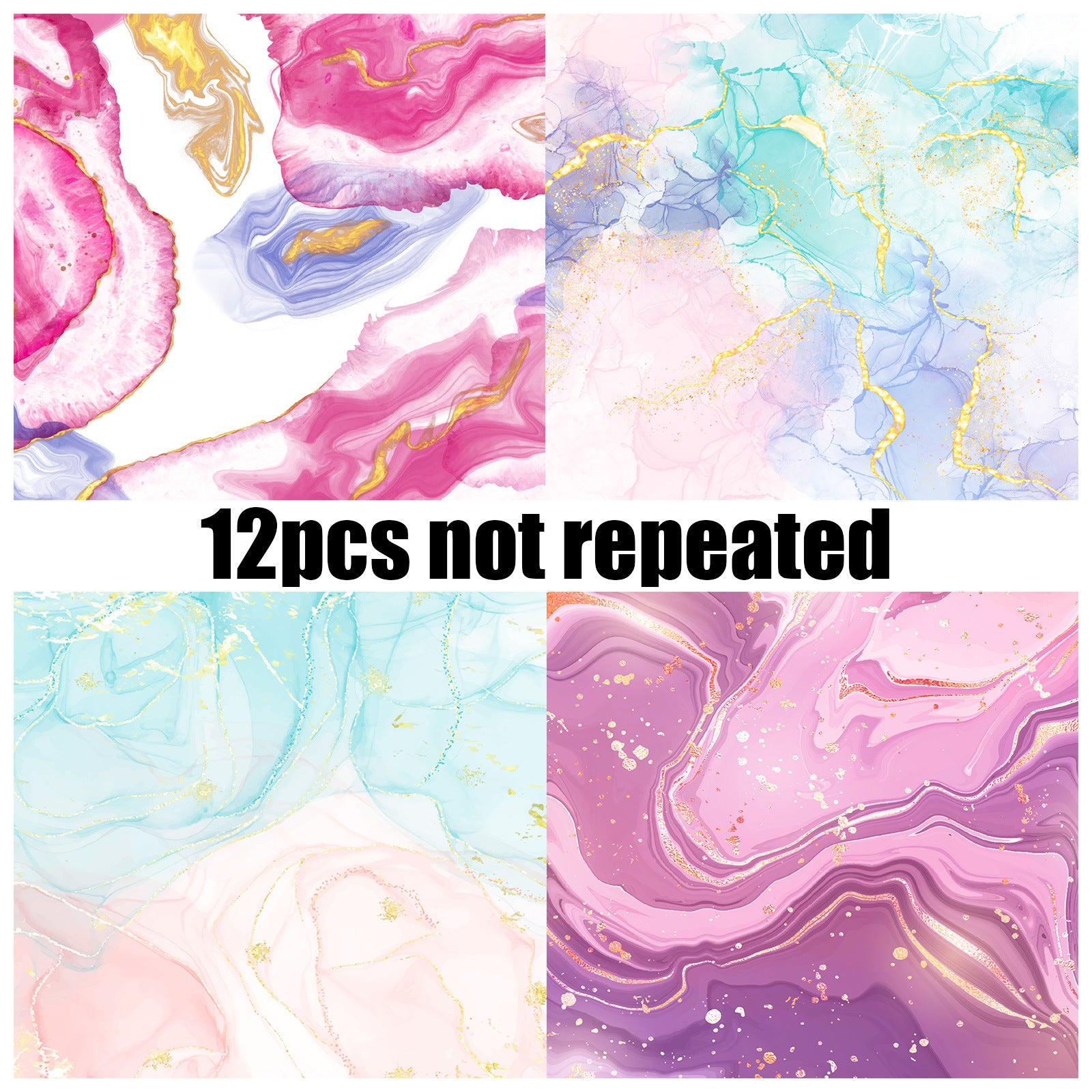 6 inch Gilding Marble Scrapbook Paper Pad PA724