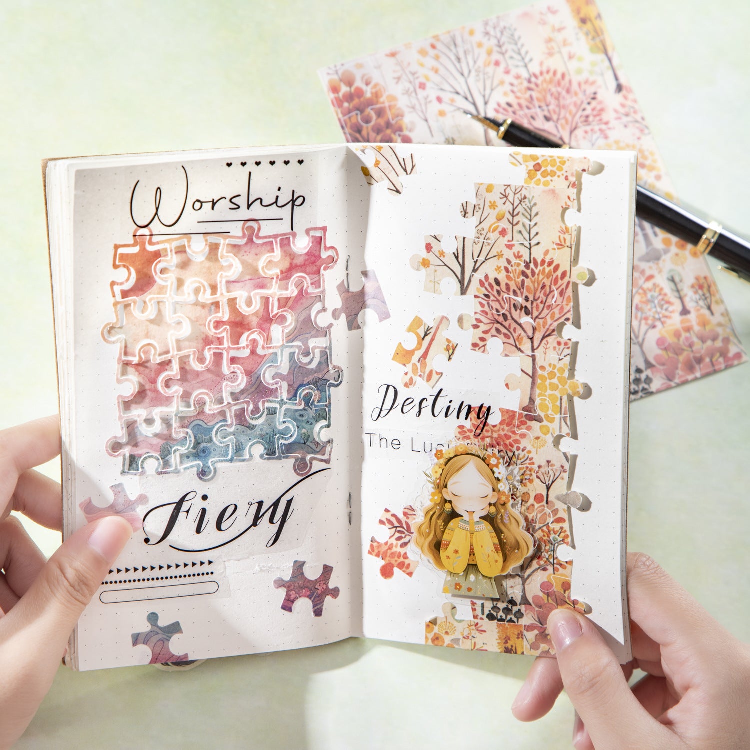 5 Sheets Puzzle Theme DIY Stickers PCLQ