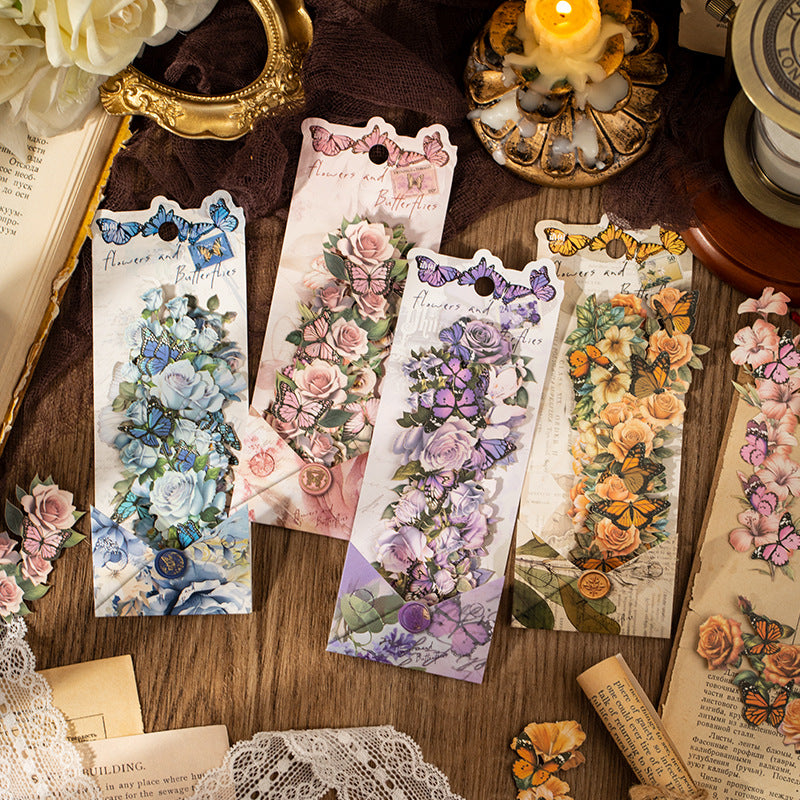 10 Pcs Flower Butterfly Cardstock Paper HJHD