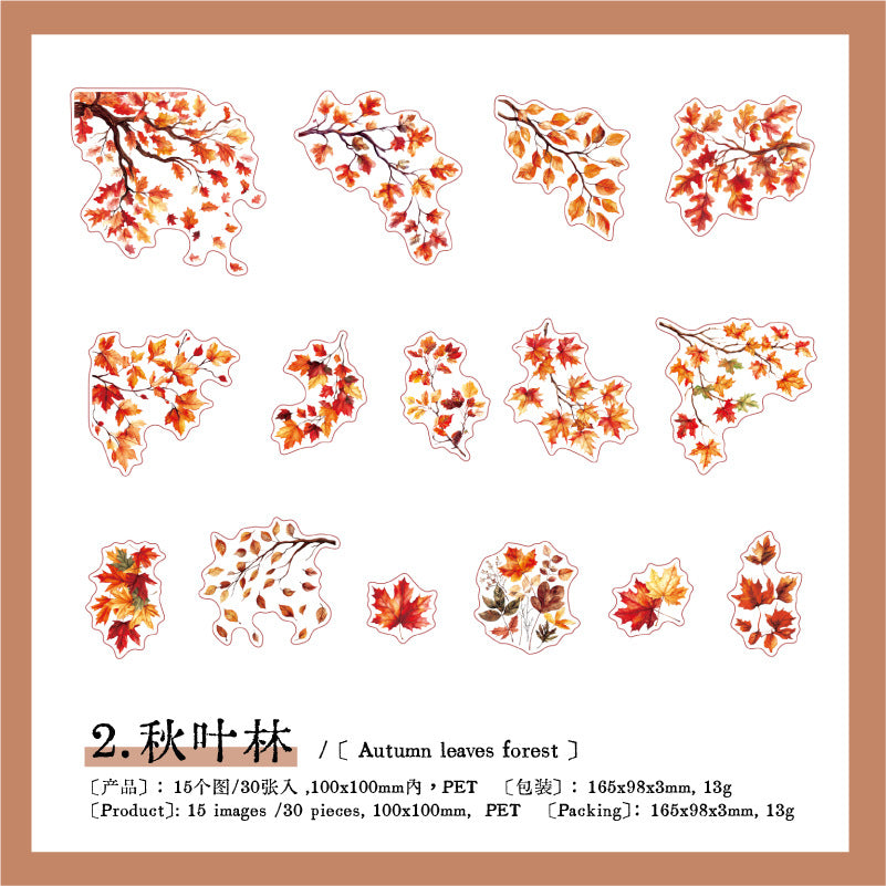 30 Pcs Branches PET Stickers SYZY