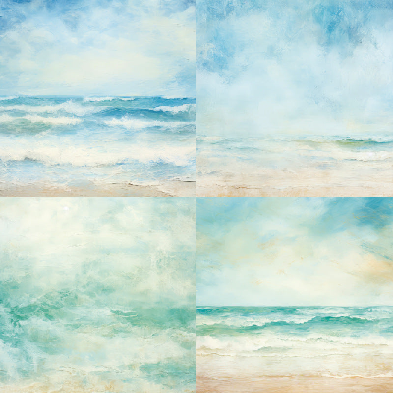 6 inch Sea Wave Scrapbook Paper Pad SKP333