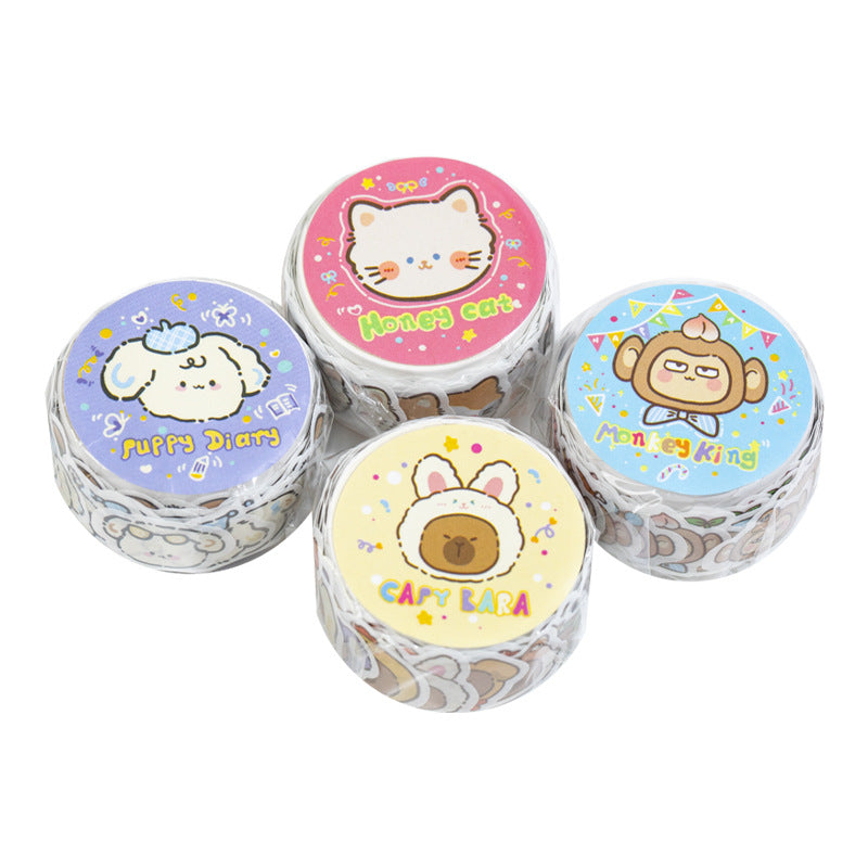 100 Pcs Cute Animal Washi Stickers MMDWC