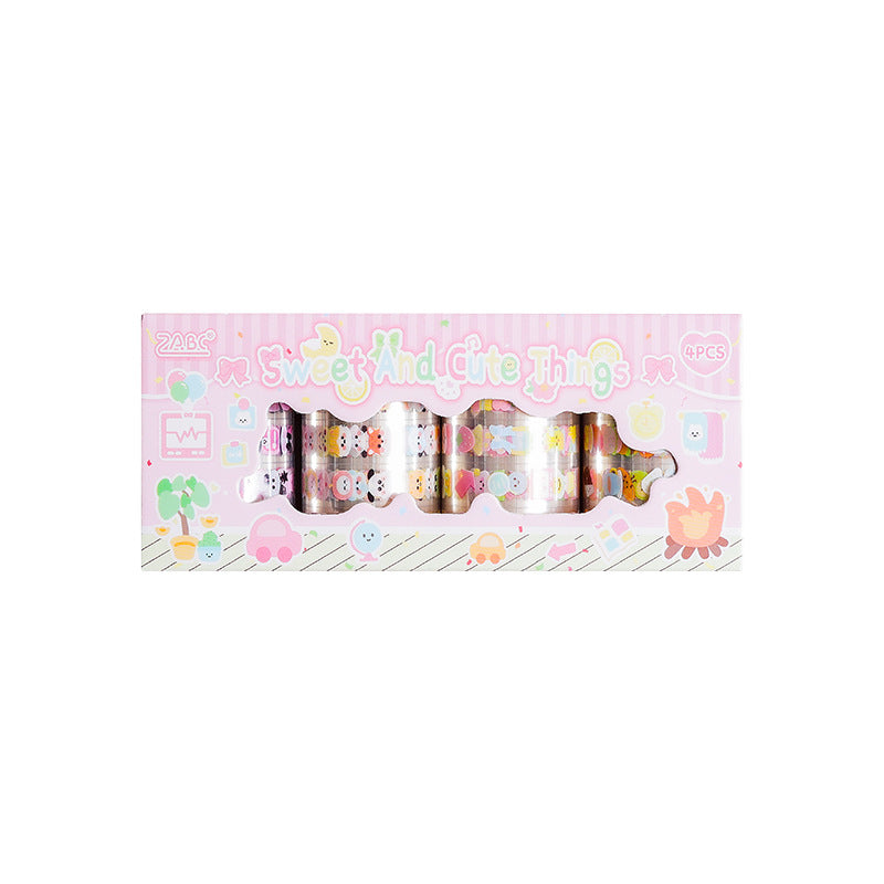 6 Rolls Cute Animal Emoji Planner Stickers Tape Set TYMW