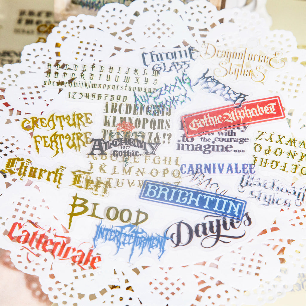 30 Pcs Transparent PET Word Stickers GTZM