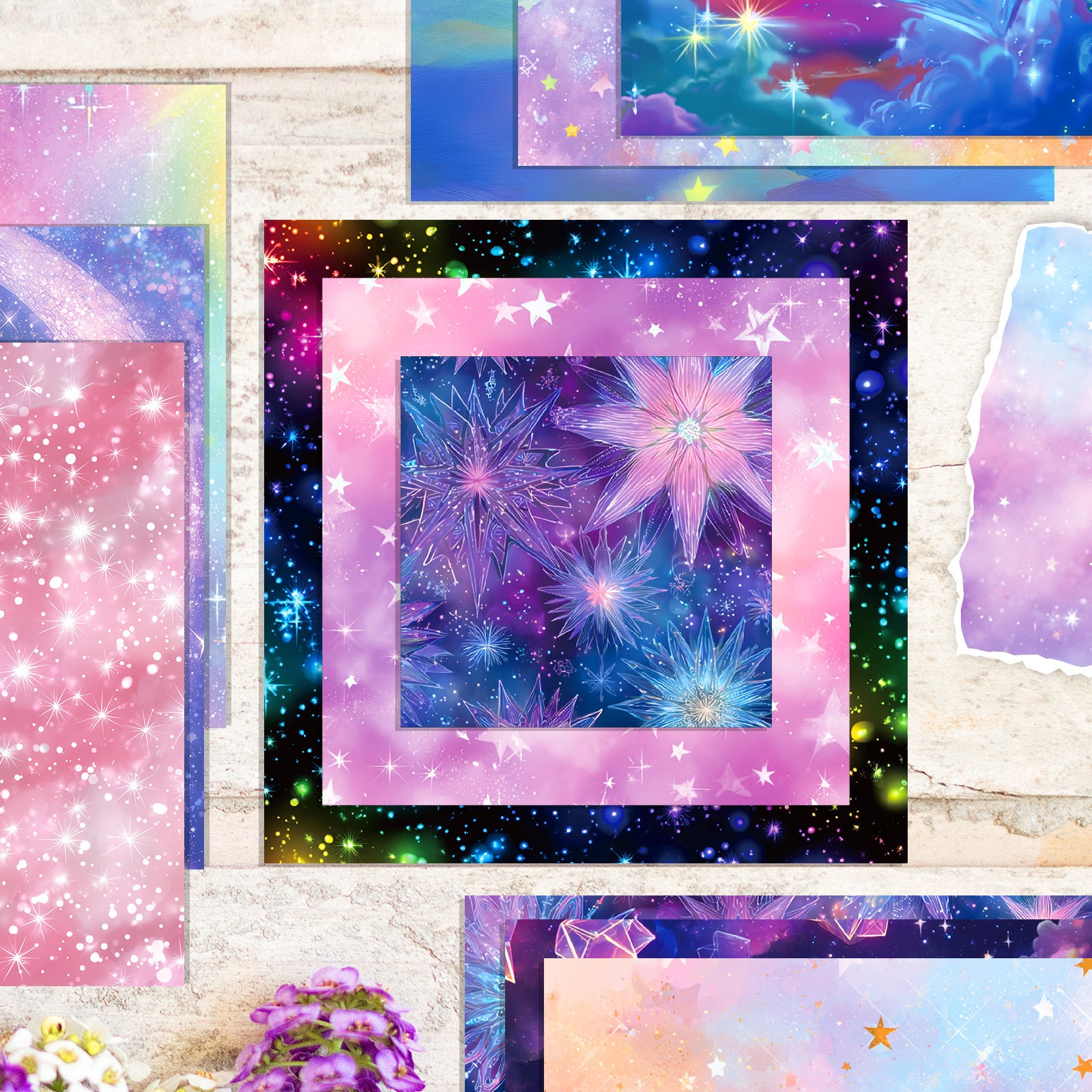 6 inch Starry Scrapbook Paper Pad PA820