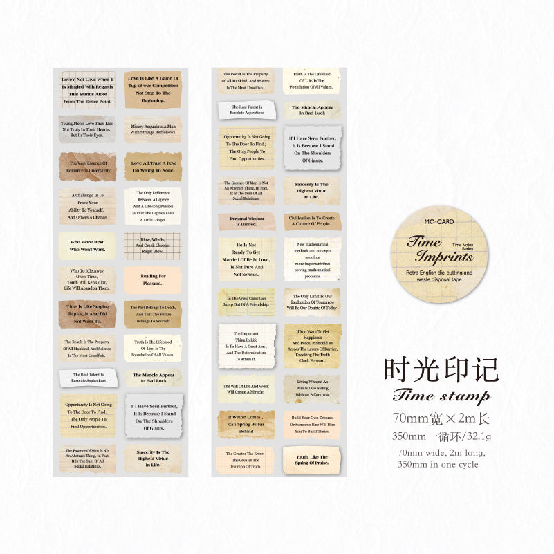 1 Roll Quote Sentence Stickers Tape SYBJ