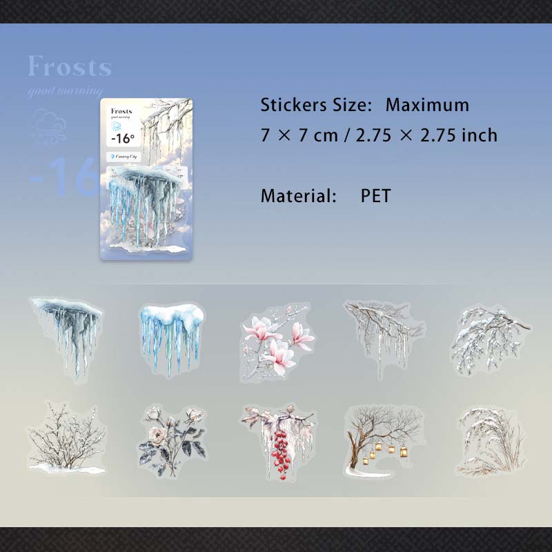 20 Pcs Weather PET Stickers QXWQ