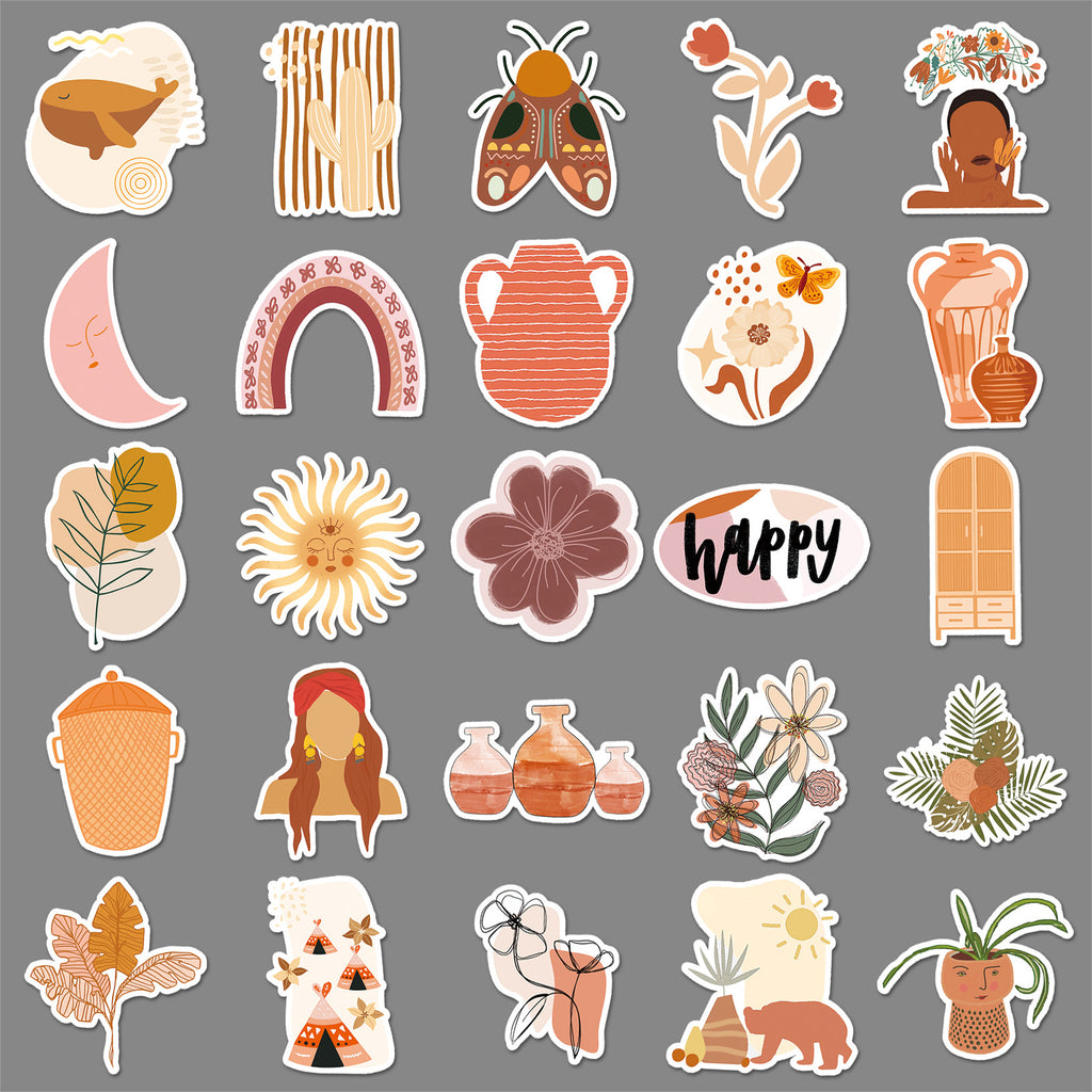 50PCS Boho Waterproof Vinyl Stickers BHO11