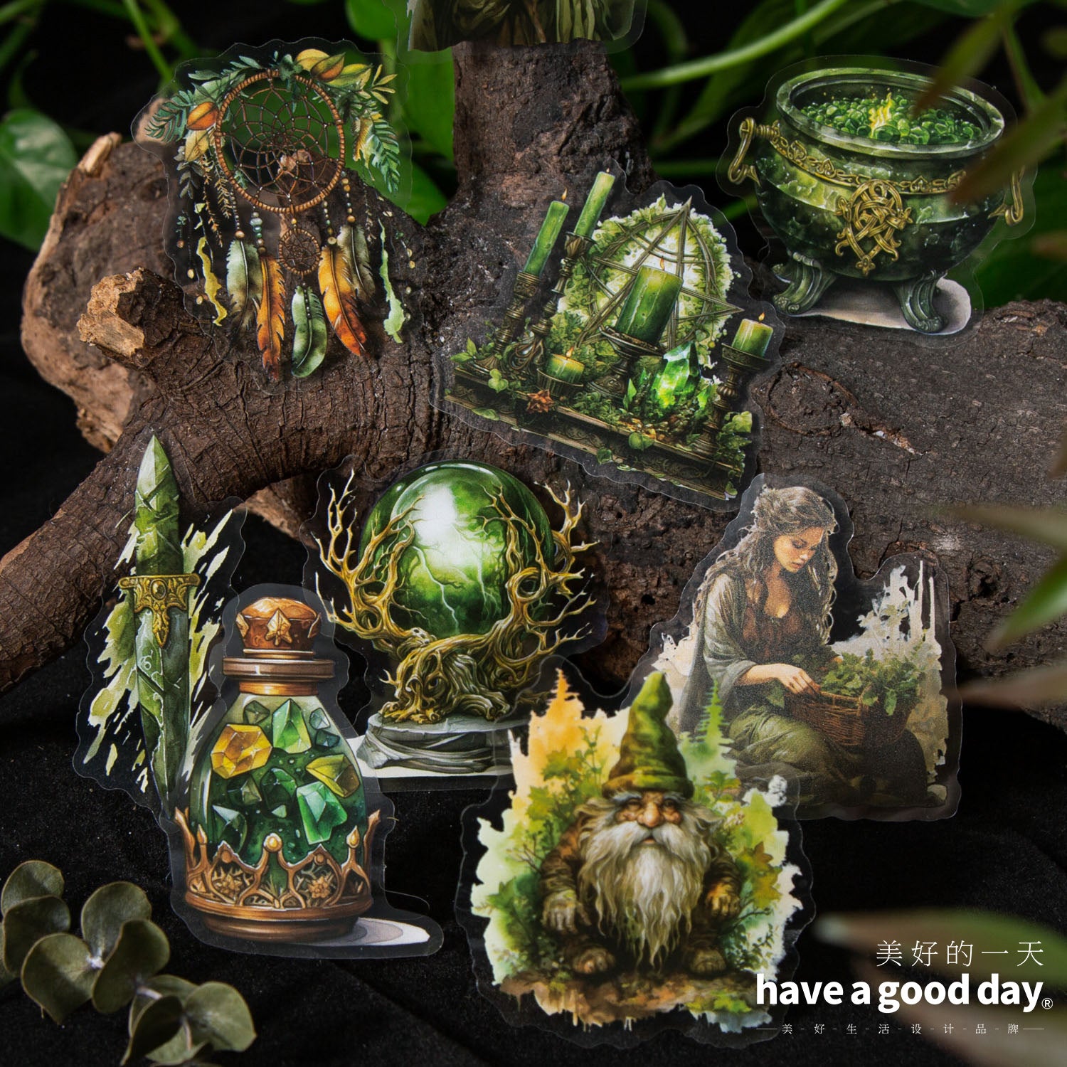 40 Pcs Magic Theme PET Stickers SSMFS