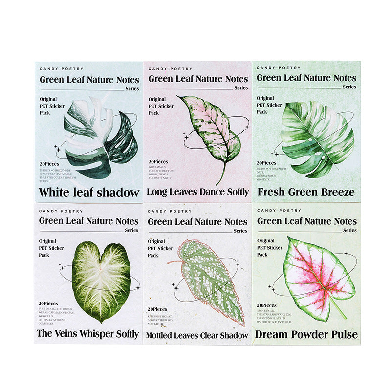 20 Pcs Big Size Leaf Stickers LYZRSZ