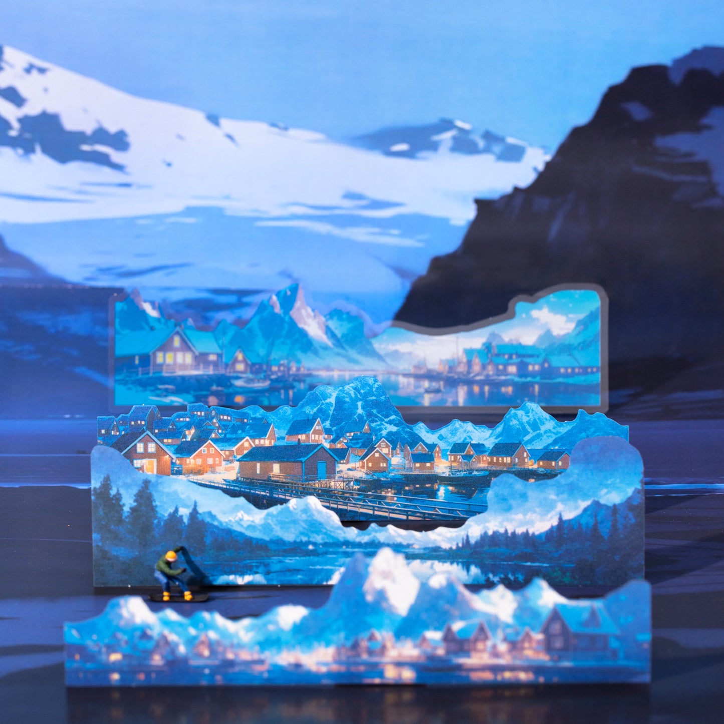 10 Pcs Seasonal Mountain Landscape PET Stickers ZRZL