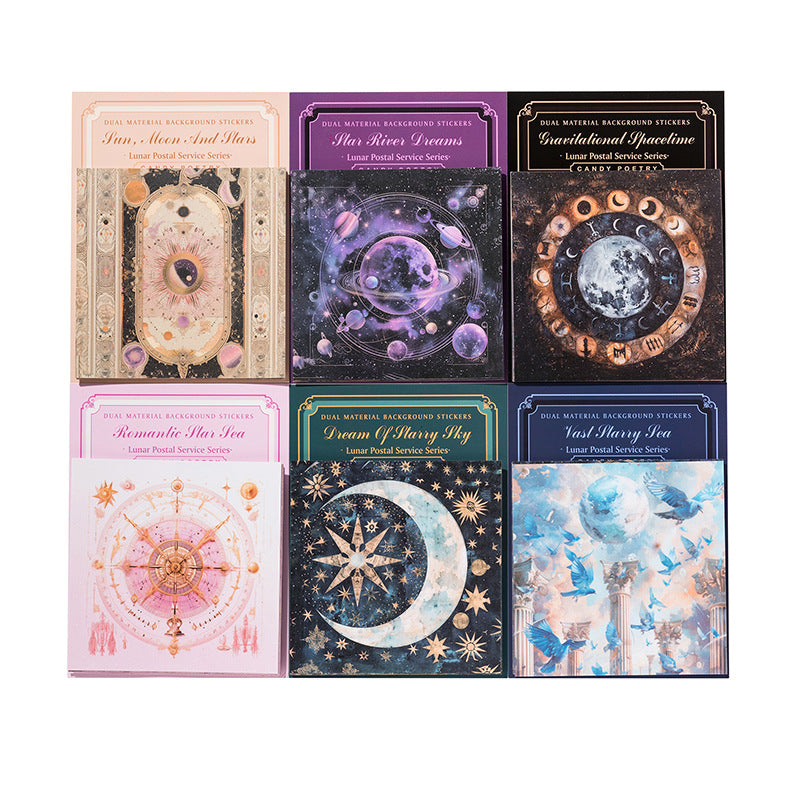 10 Pcs Galaxy Themed Stickers YQYDJ