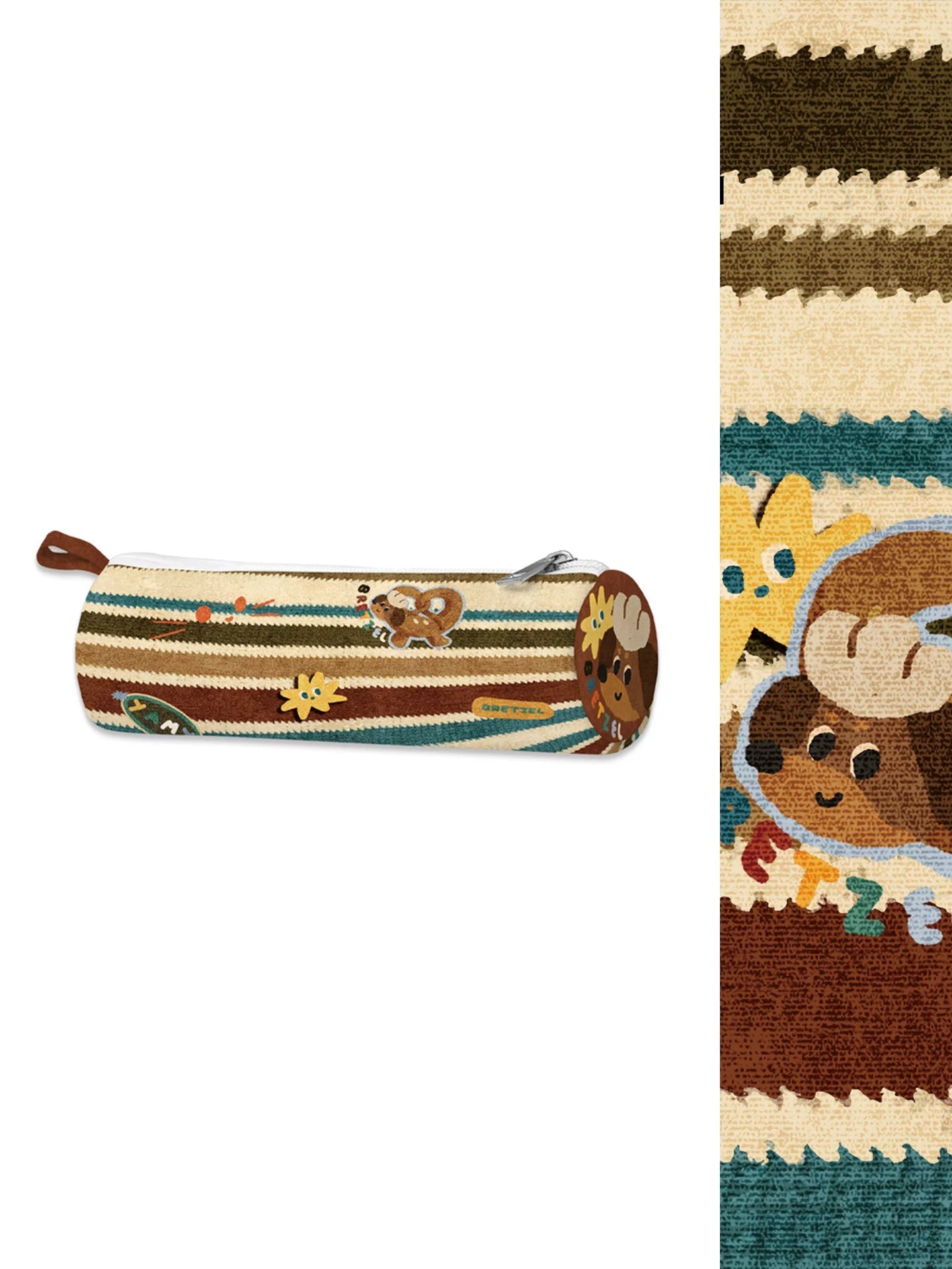 Dachshund Canvas Barrel Pencil Case
