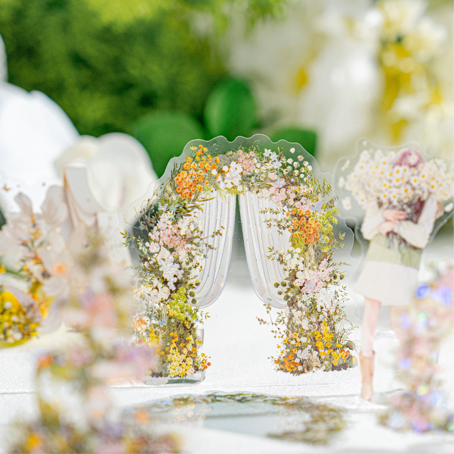 20 Pcs Wedding Decoration Theme PET Stickers WJXJ