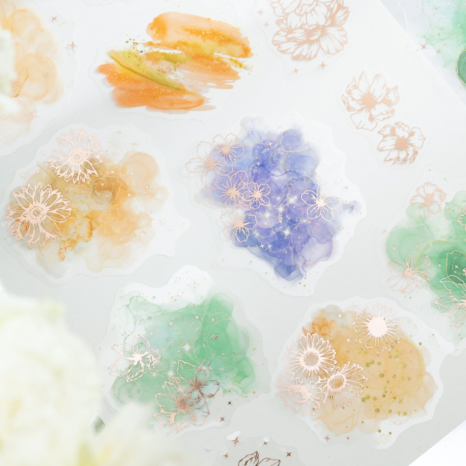 10 Pcs Watercolor Butterfly PET Stickers XGHY