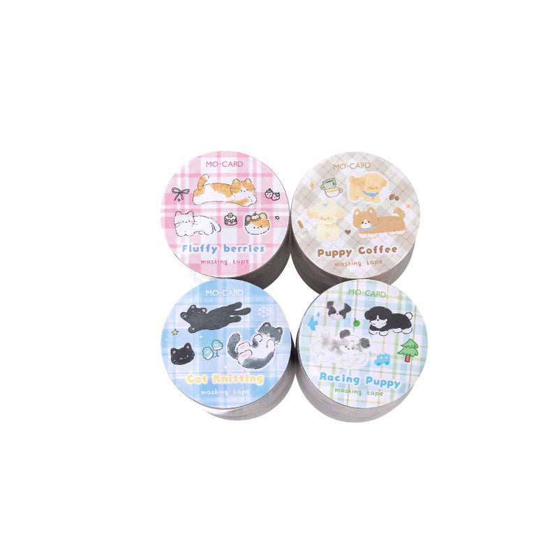1 Roll Kawaii Cat PET Stickers Tape XMXG