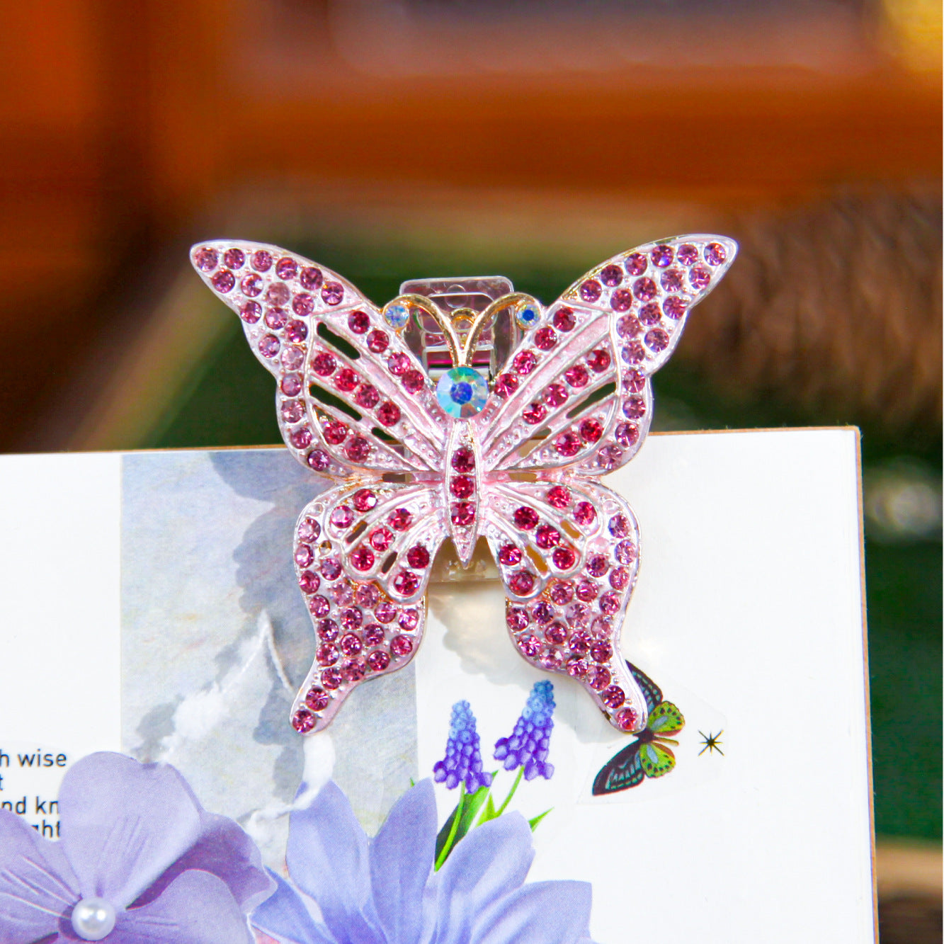 1 Pc Butterfly Notebook Metal Clip DWXL