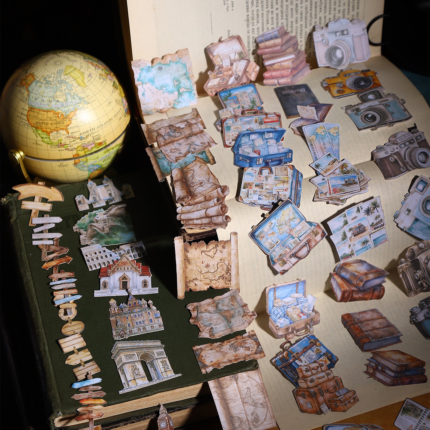 10 Pcs Travel Theme Stickers XLXDMM