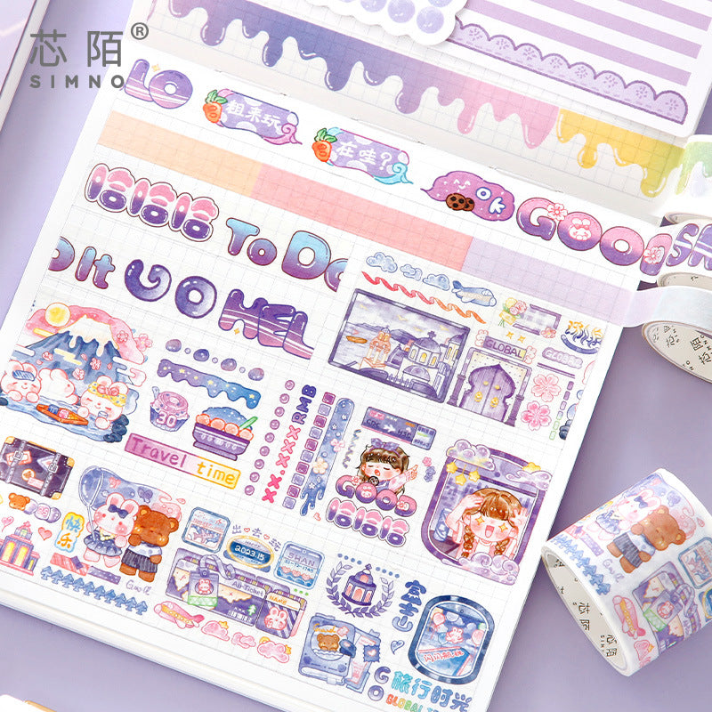 127 Pcs Cartoon Scrapbook Supplies Starter Set Gift Idea RMTZ