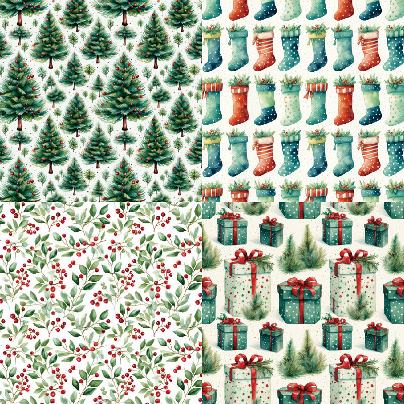 6 inch Christmas Scrapbook Paper Pad SKP465