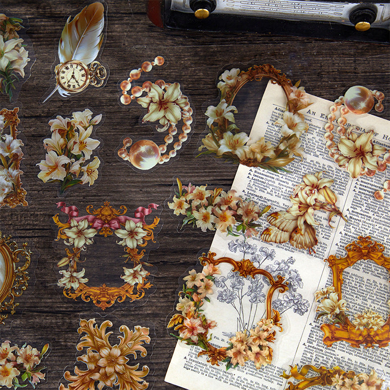 40 Pcs Vintage Collage Stickers YWHDMM