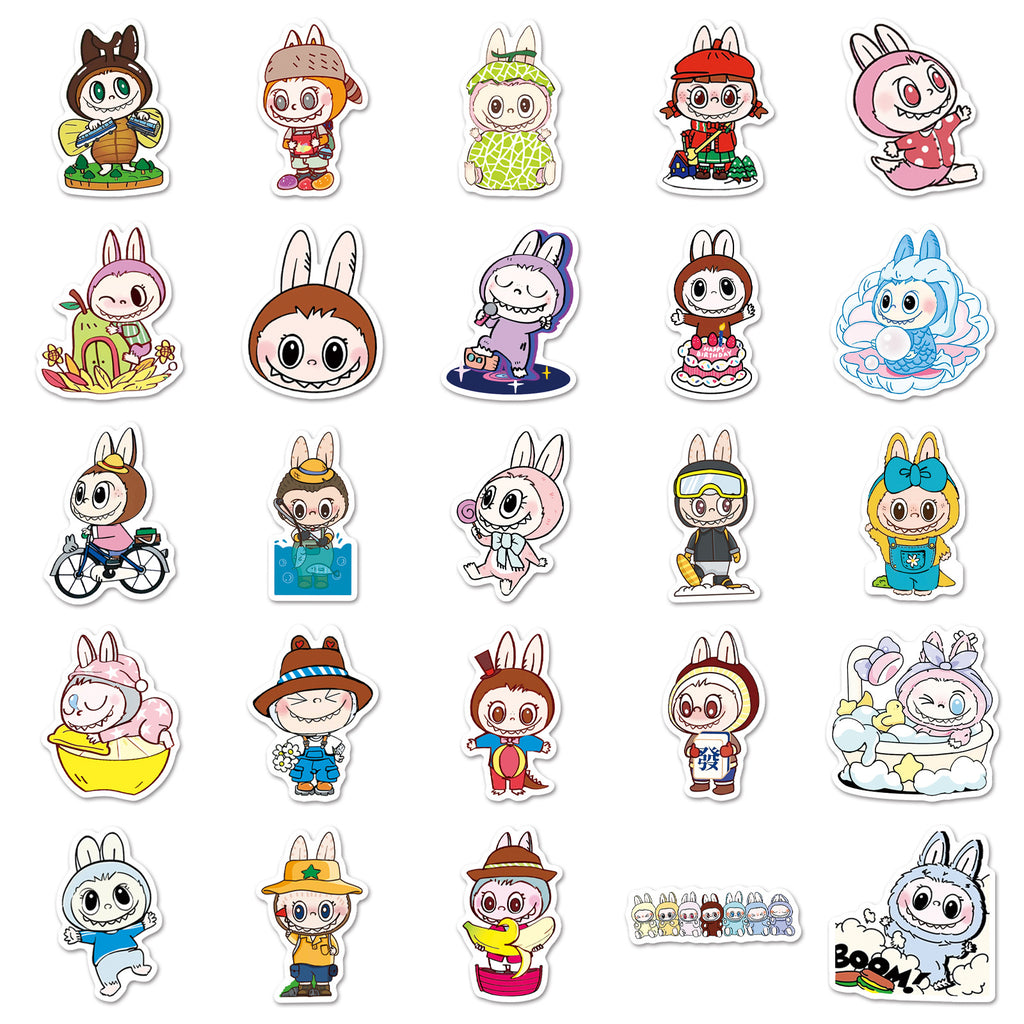 50Pcs Playful Monster Friends Vinyl Stickers LBB01