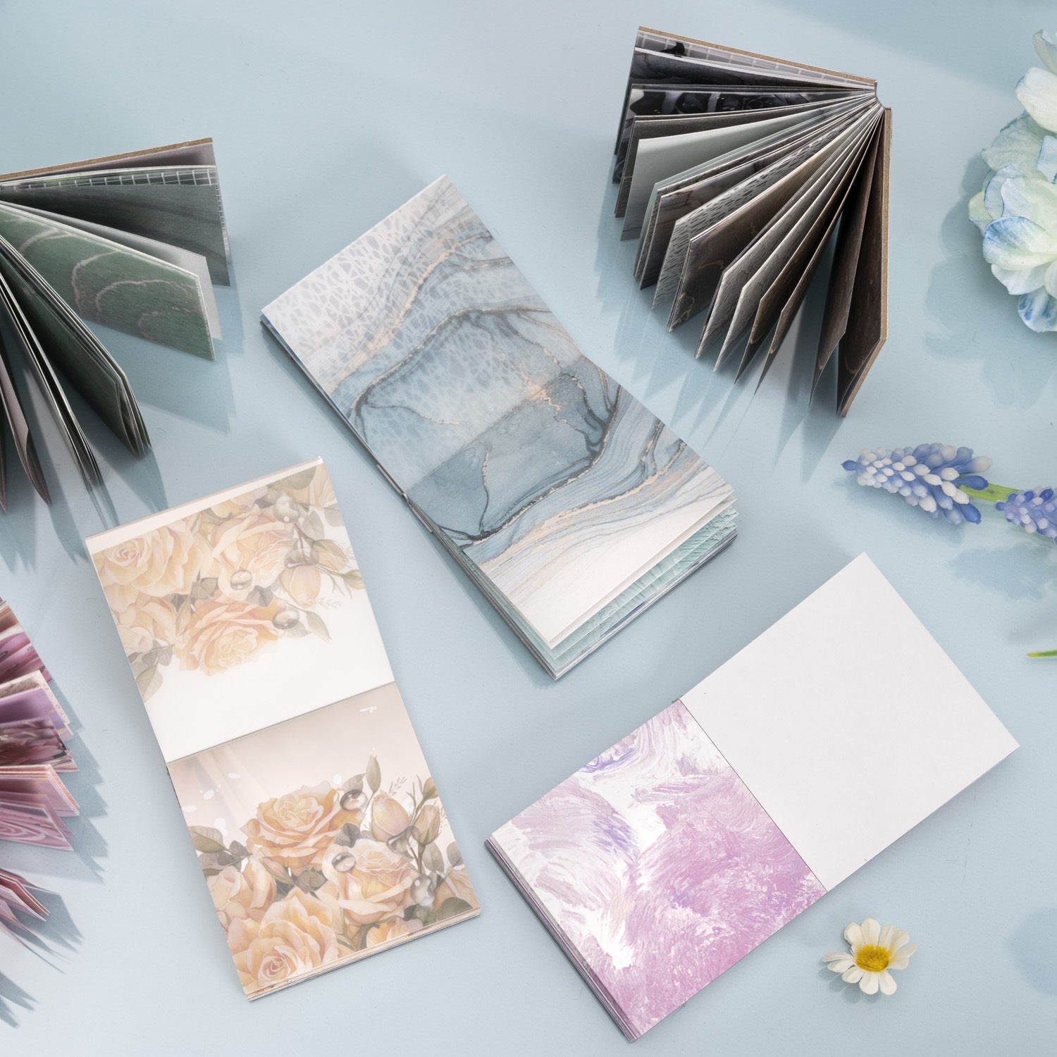 50 Pcs Mini Scrapbook Backgournd Paper FCXB