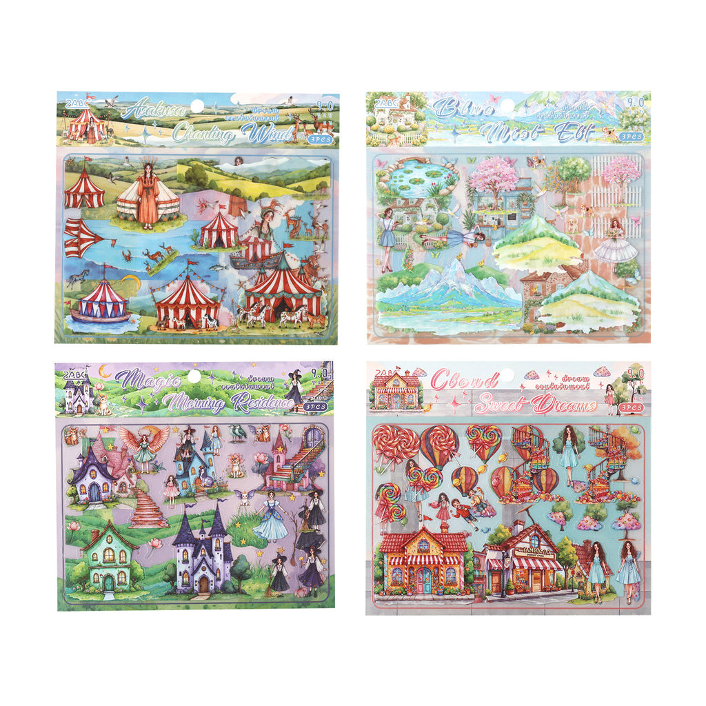 3D Fantasy House DIY Stickers Kit MJSR