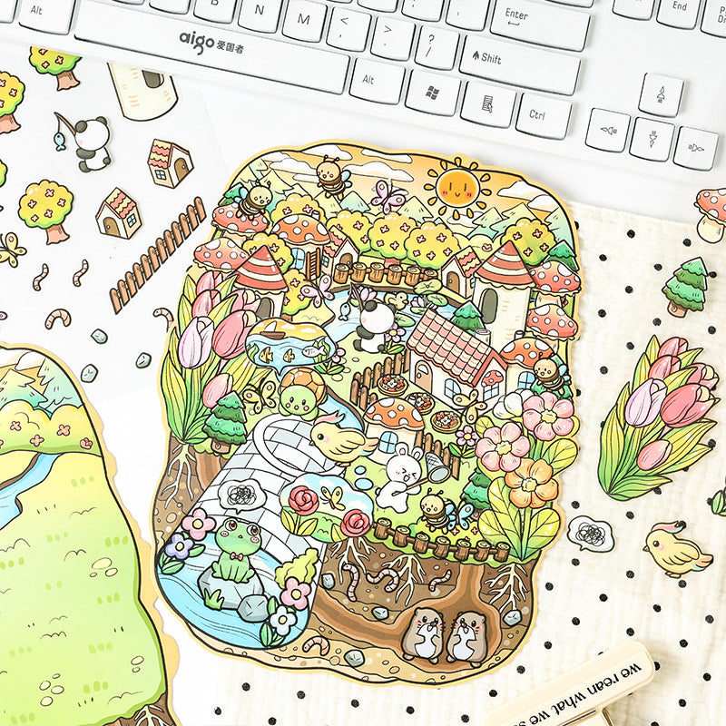 3D Scene DIY PET Stickers Kit THSJ