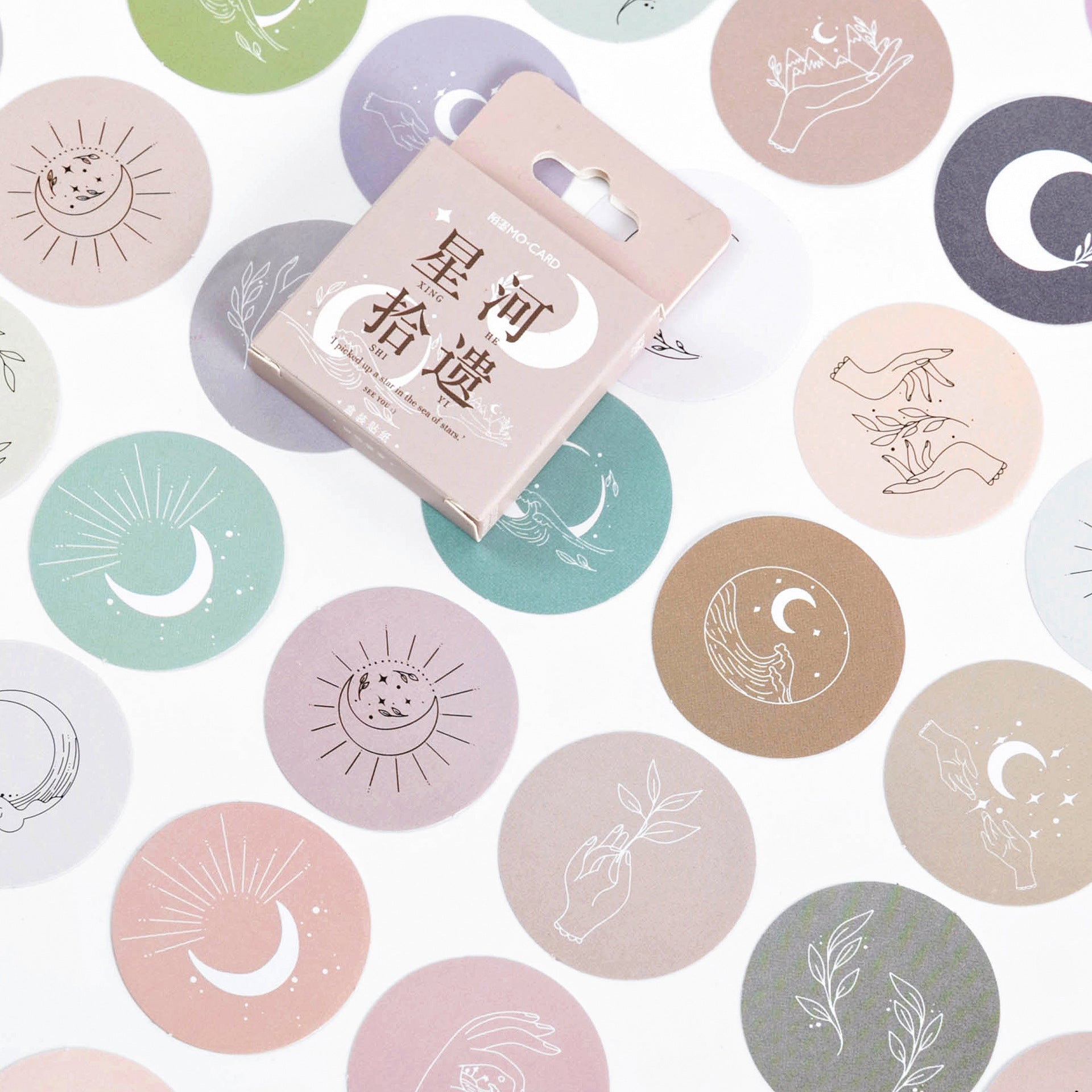 45 Pcs Moon Theme Stickers XHSY