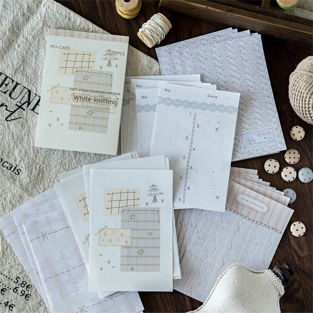 50 Pcs Vintage Notepad Paper FRSJ