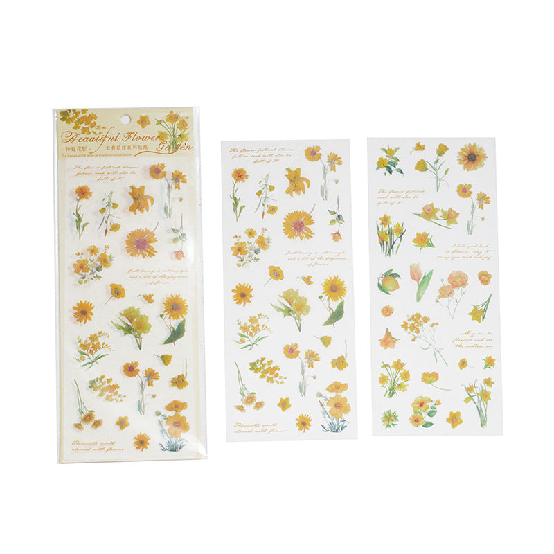 4 Pcs Die Cut Plant Stickers LCHX