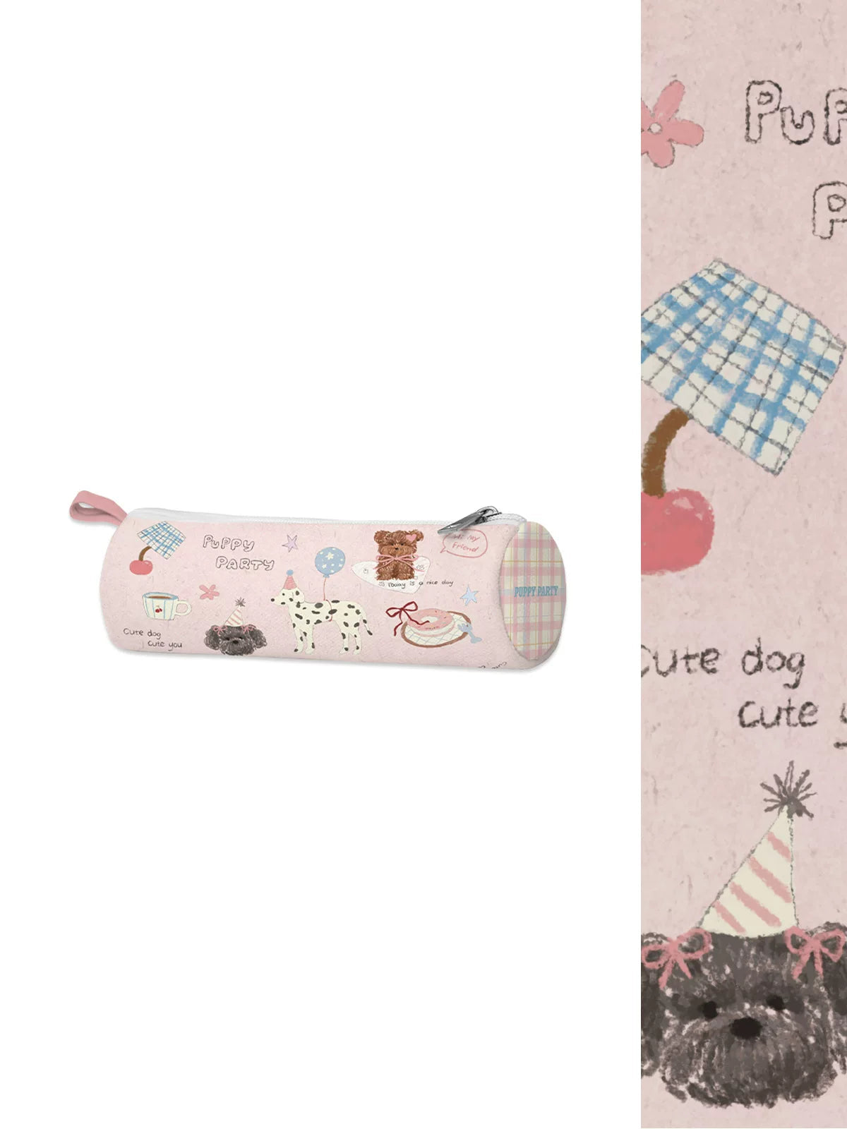 Puppy Diary Artisan Canvas Barrel Pencil Case