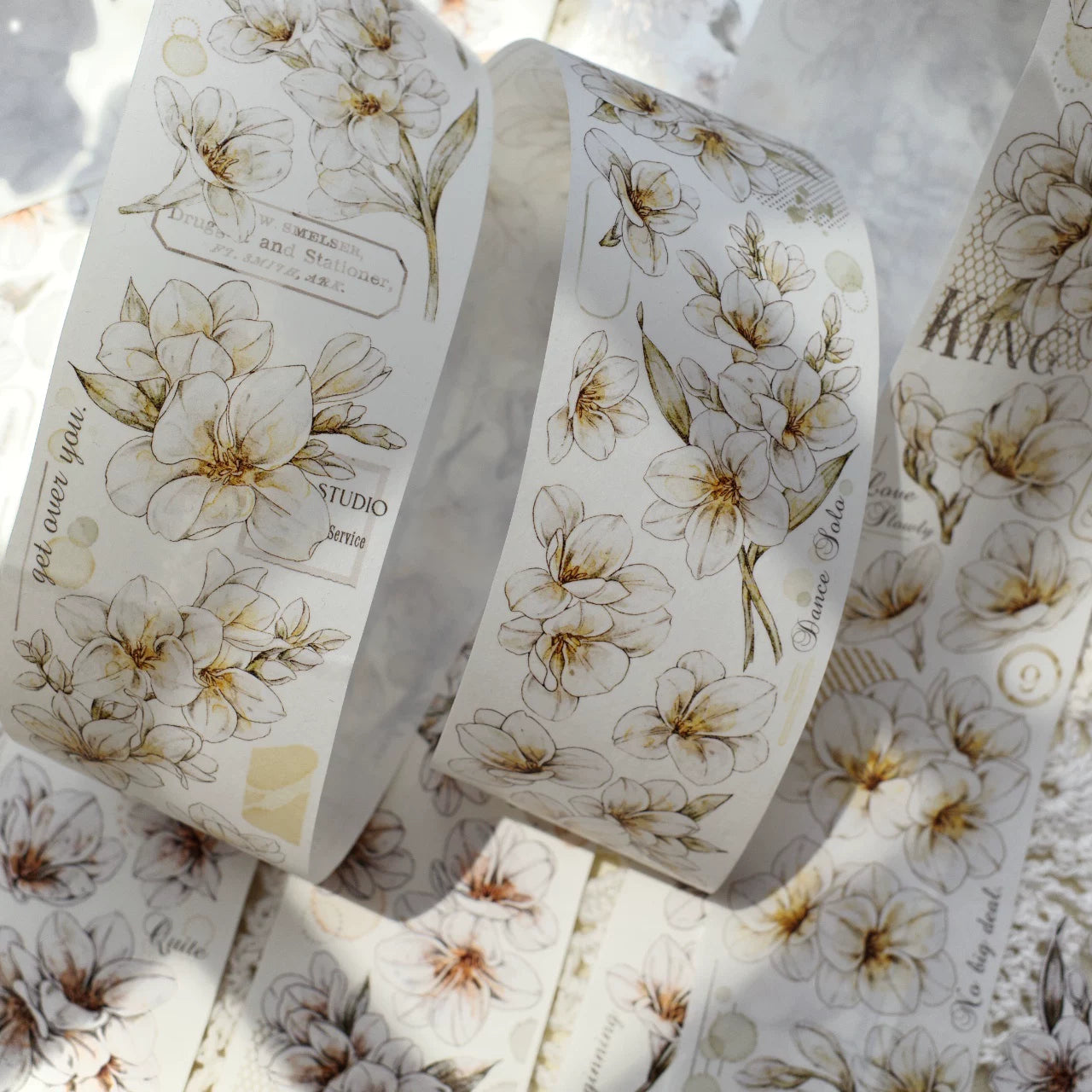 Floral Decorative Tape Rolls- Freesia Pureness