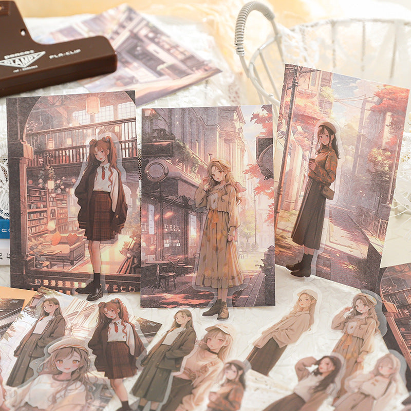 34 Pcs Urban Girl Stickers and Journal Paper Kit SSZZ